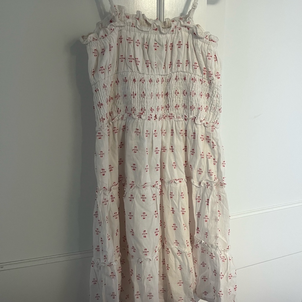 Jessica Simpson White and Pink Casual Kids Dress